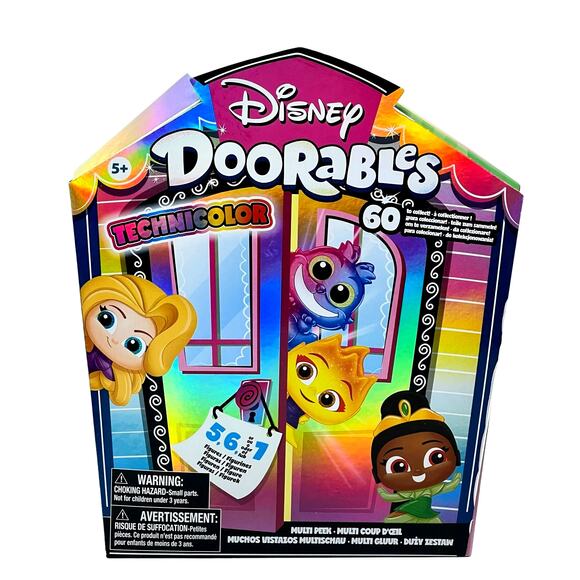 Disney Doorables Technicolor Takeover Multi Peek 5-7 Figures 1.5" NEW Sealed 5+ - Picture 1 of 6